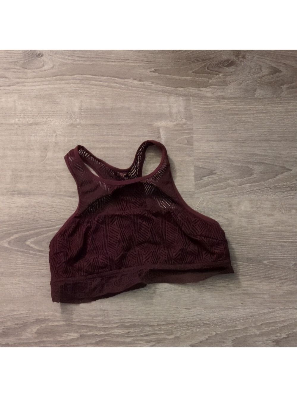Aerie burgundy lace racer back bralettes size large